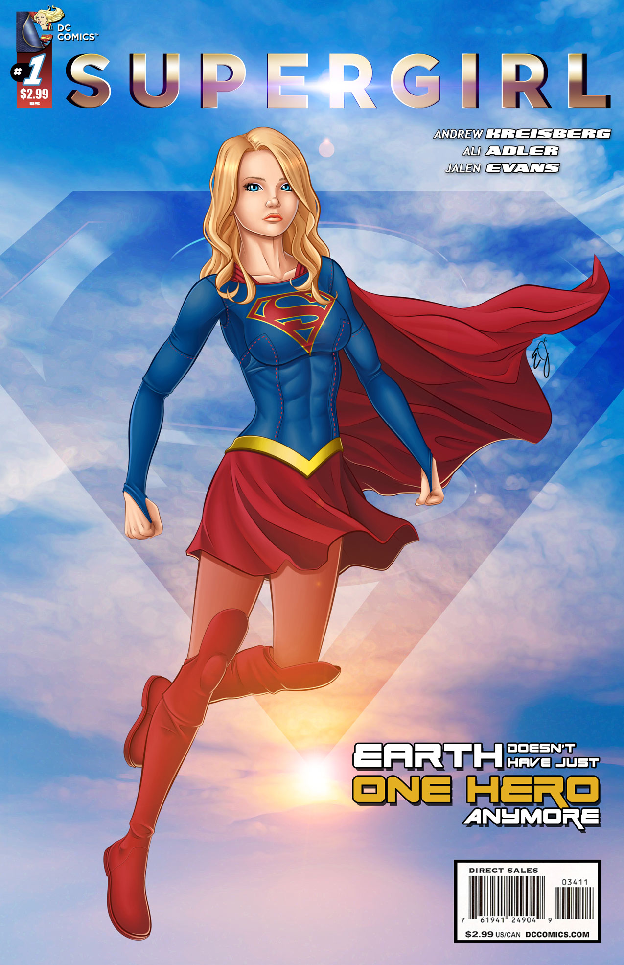 DC Comics Supergirl 11X17 CW TV Poster Flying Solo.