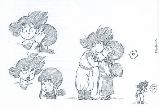 Kisu no hi - Goku and Chichi (study)