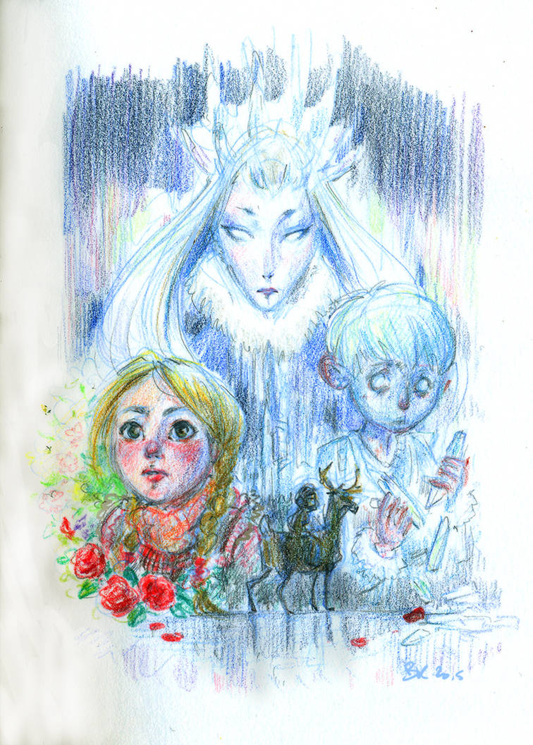 Иллюстрация к снежной королеве 5 класс. На риссовать к сказка Снежная Королева.
