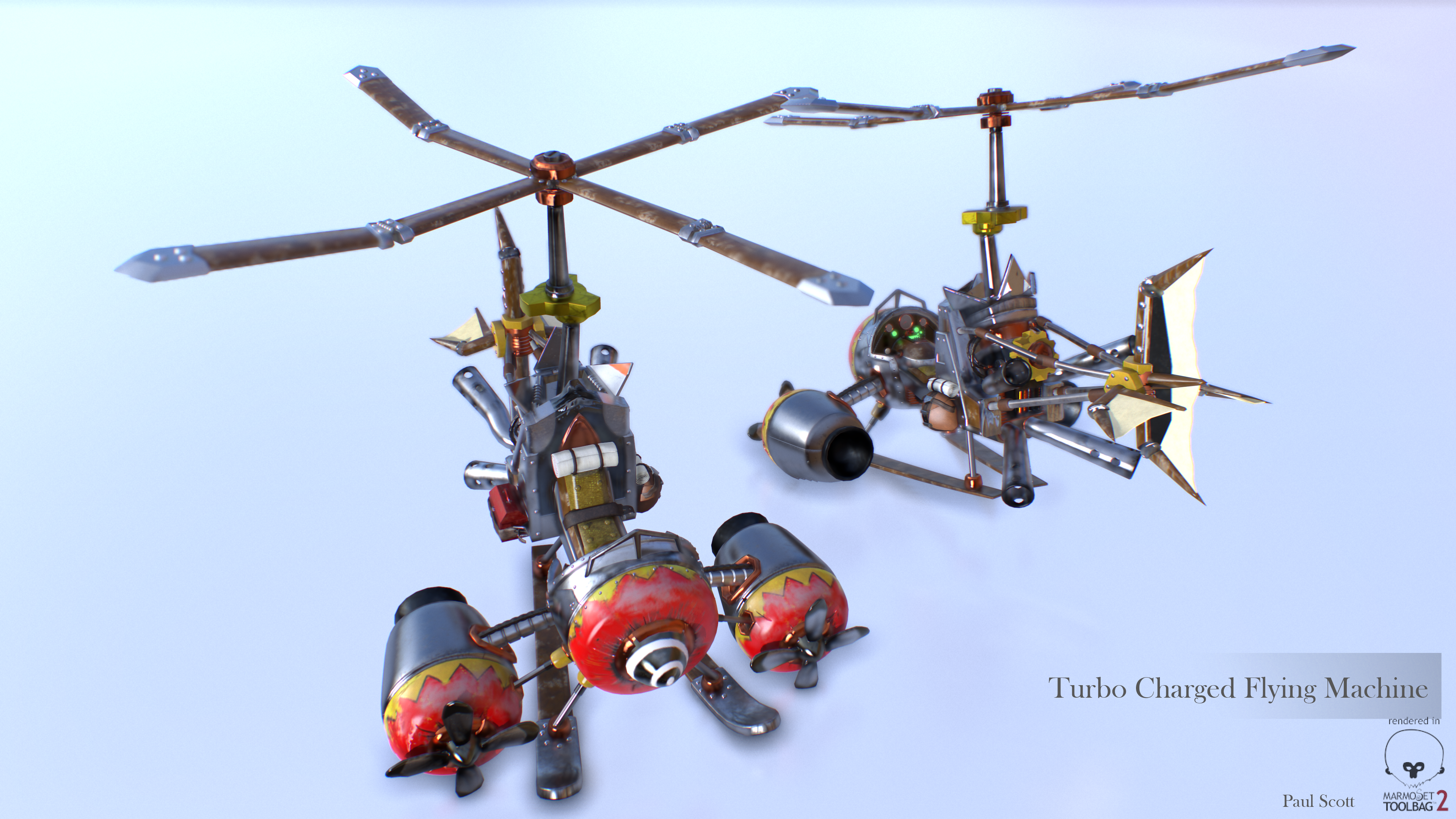 Turbo Charged Flying Machine Helicopter Mode