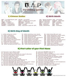 B.A.P Birthday Game