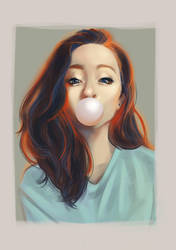 Art study: Bubblegum girl