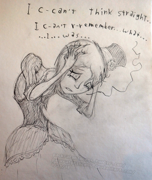 the woman in the black dress