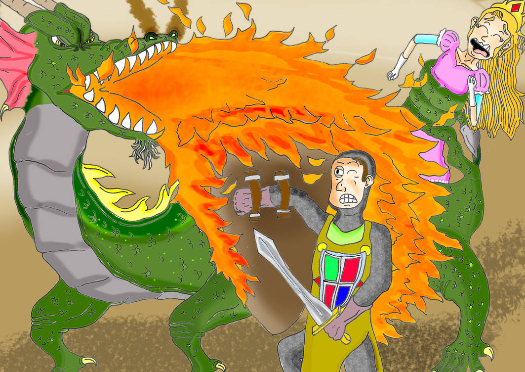 Classic Knight Saving A princess From A Dragon by Sky-Name on DeviantArt