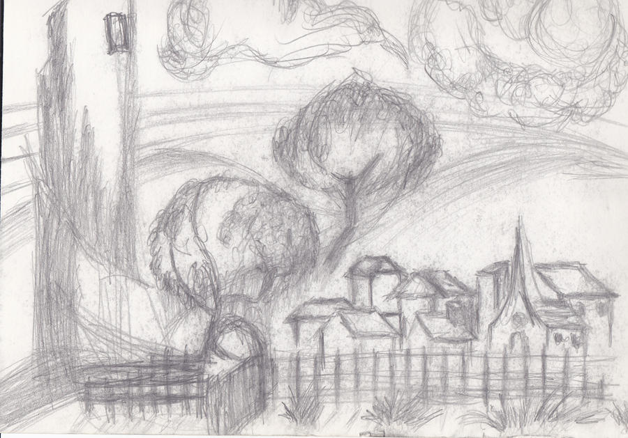 Small Town Rough Sketch
