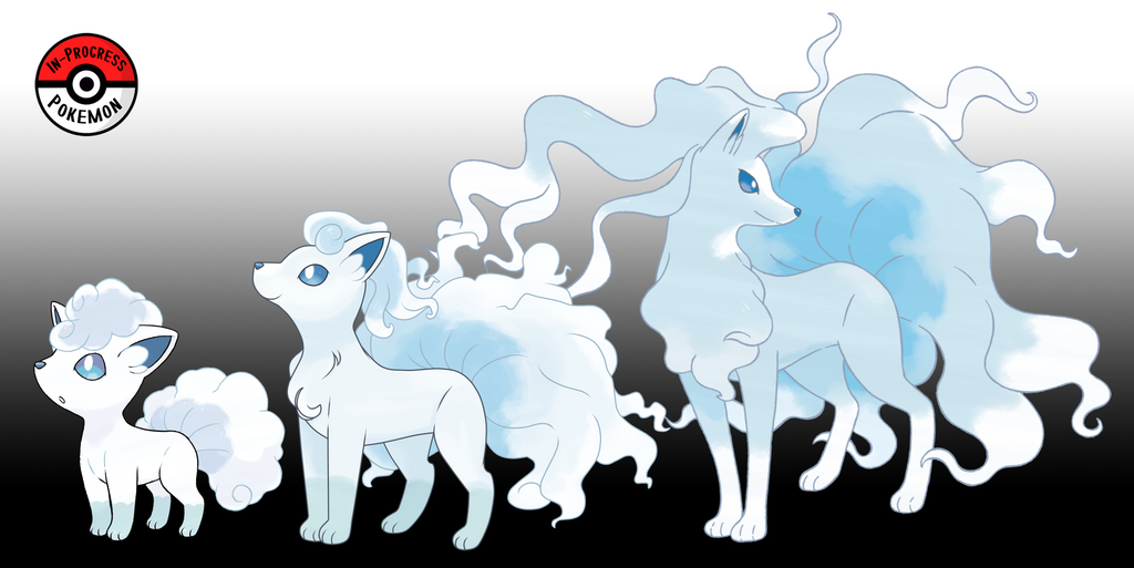 037A - 038A Alolan Vulpix Line by InProgressPokemon on DeviantArt