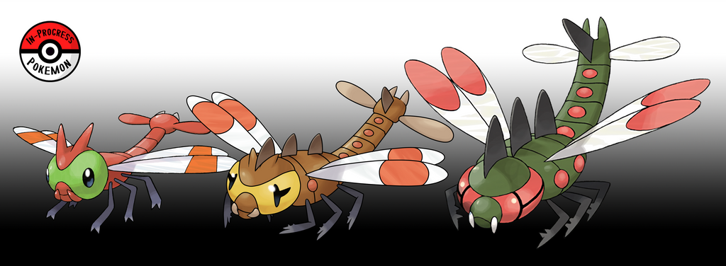 193 - 469 Yanma Line by InProgressPokemon on DeviantArt
