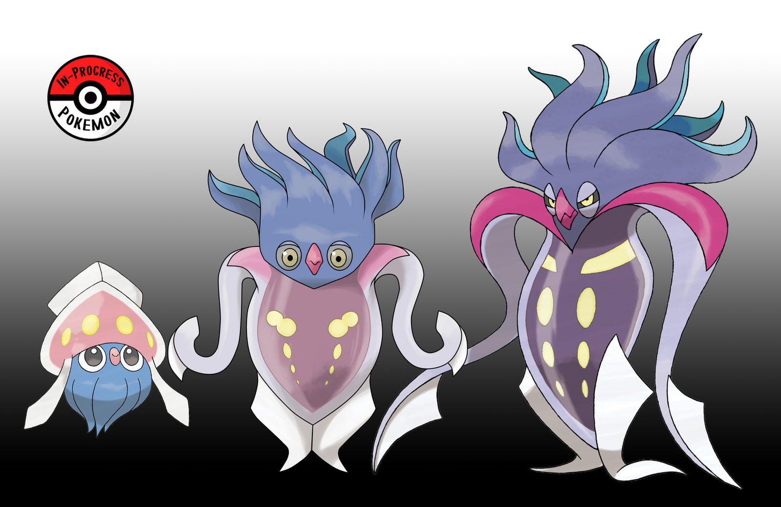 686 - 687 Inkay Line by InProgressPokemon on DeviantArt