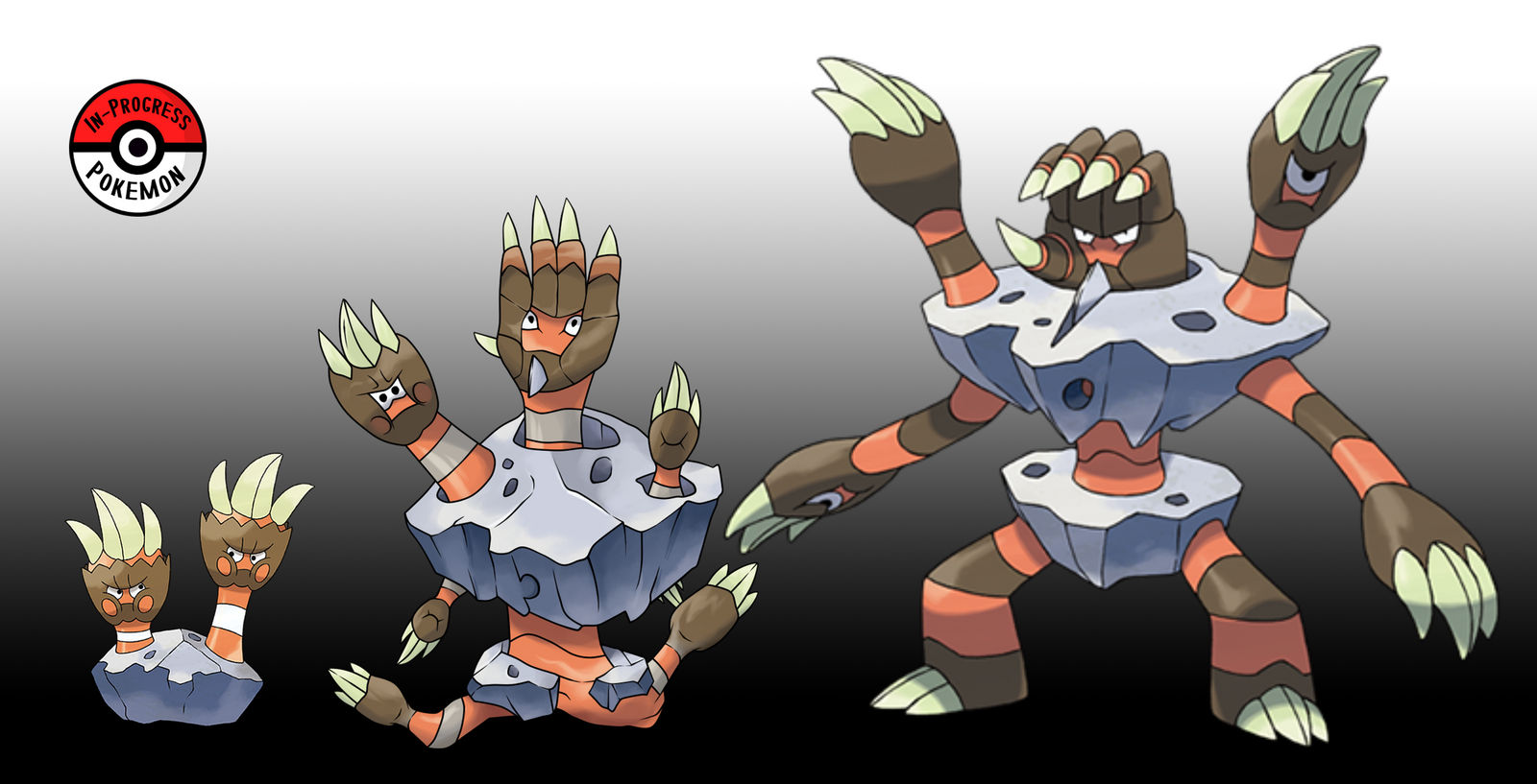 Barbaracle Evolution Line 688 - 689 Binacle Line by InProgressPokemon on DeviantArt