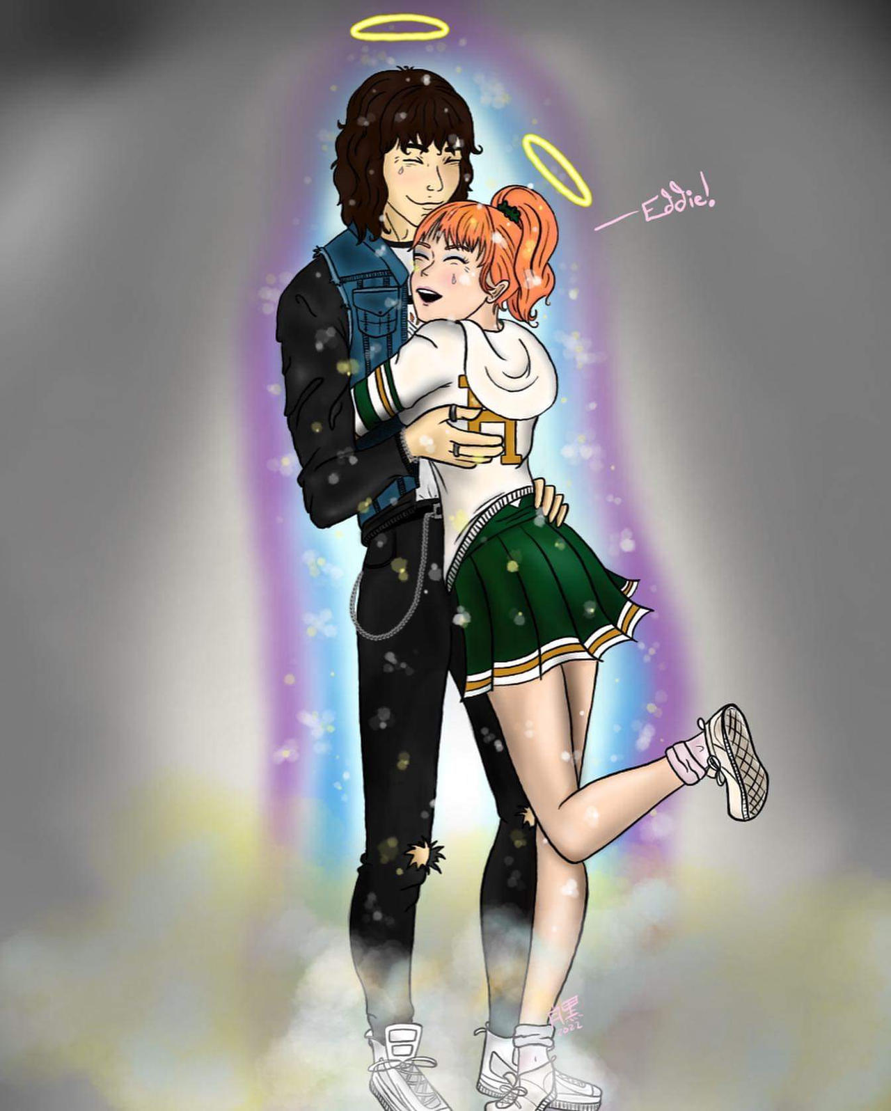 Eddie and Chrissy (Stranger Things fanart) by Shirokuro420 on DeviantArt