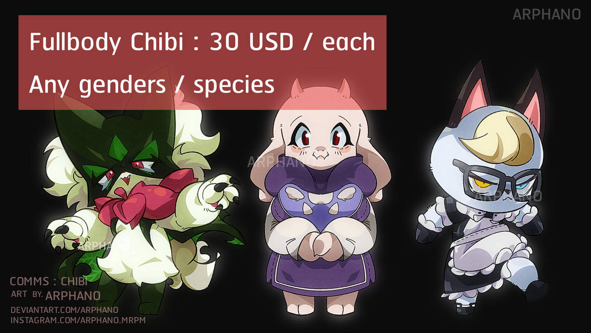 Example for chibi commissions by Arphano on DeviantArt