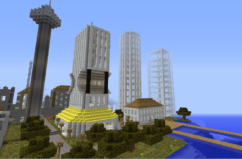 Minecraft city skyscraper by Balkanokavkaz on DeviantArt