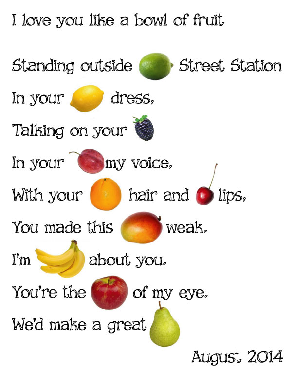 I Love You Like A Bowl of Fruit