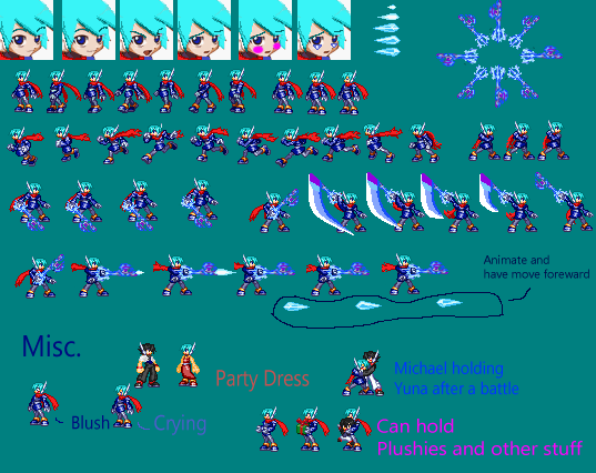 Yuna Sprite Sheet