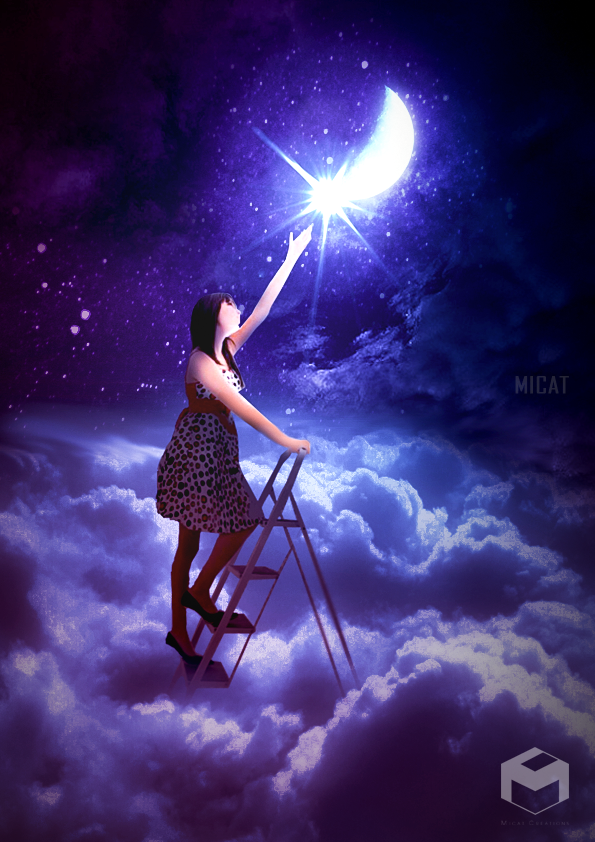 Girl Under The Moon By Seretenshimica On Deviantart Girl Under The Moon By Seretenshimica On Deviantart