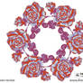 Rose Wreath Vector Image