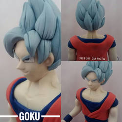 Goku Ssj Dios Azul en Porcelana Fria