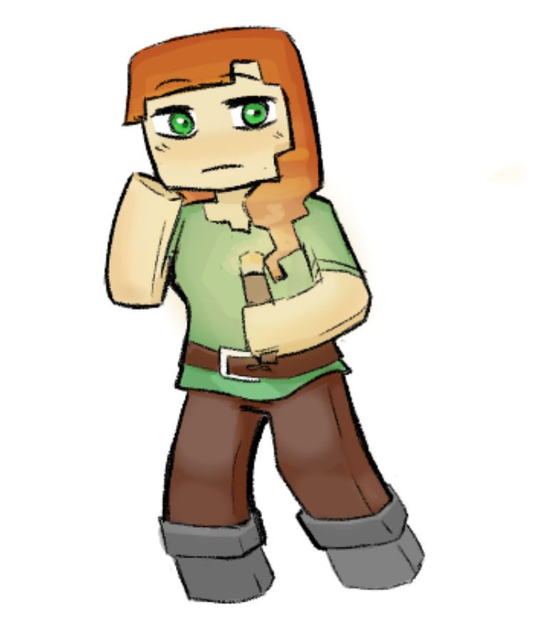 Minecraft Alex Normal Human alex minecraft by MANFLIIIS on DeviantArt