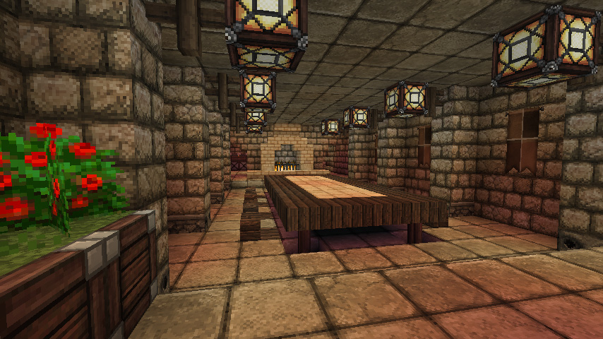 Minecraft - Fortress - Dining room by Homunculus84 on DeviantArt