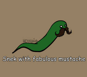 Day 25: Snek with fabulous mustache [365 days snek by Hekkoto