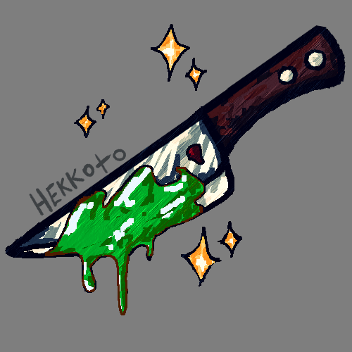 Green bloody knife gif by Hekkoto on DeviantArt