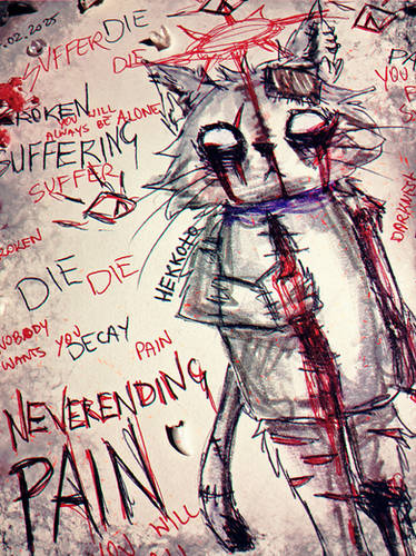Neverending pain close up