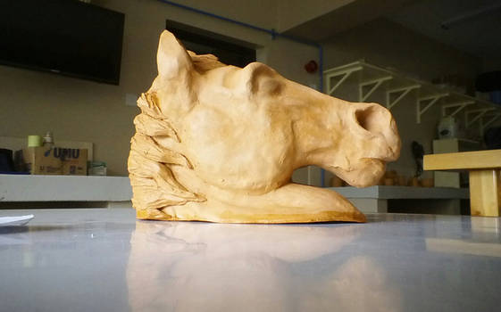 Copernicus (horse head) bisque fired