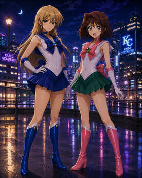Tea Gardner and Alexis Rhodes Sailor Scouts!!!