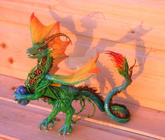 Spring dragon figurine with egg