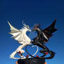 Wedding cake topper with Dragons.