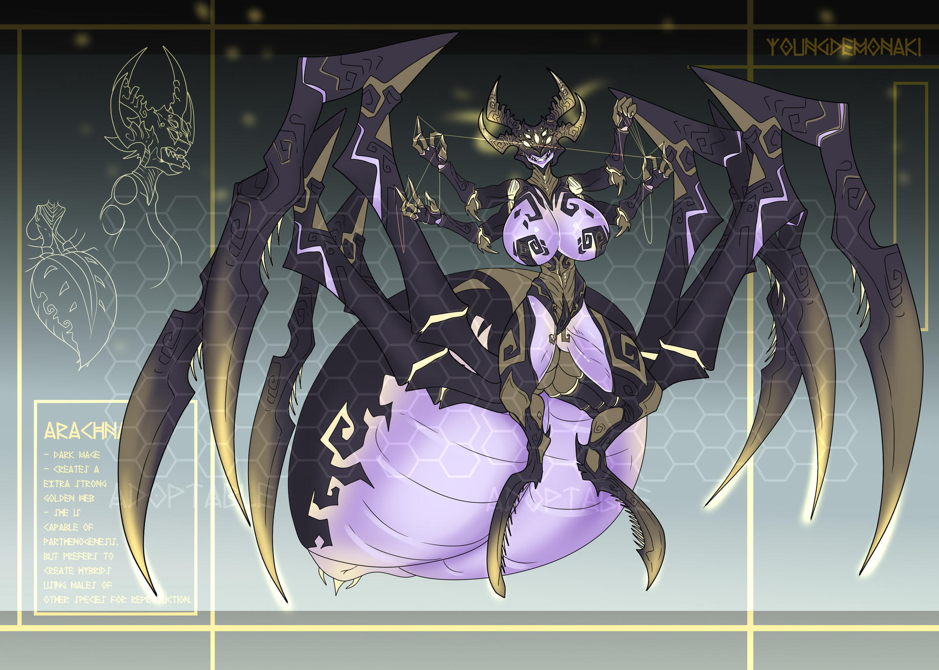 String Arachna Dark Mage Arachna (SOLD) by Youngdemon on DeviantArt
