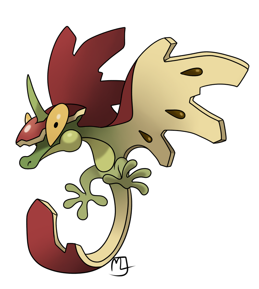 Pokemon redesign- Flapple by Little-Noko on DeviantArt