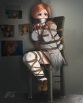 Orihime kidnapped by her N #1 fan (tape gag)