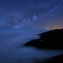 Milky way over california coast