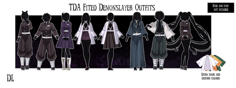 MMD TDA Fited Demon slayer Outfits (link updated)