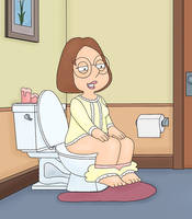 Mean Meg in toilet