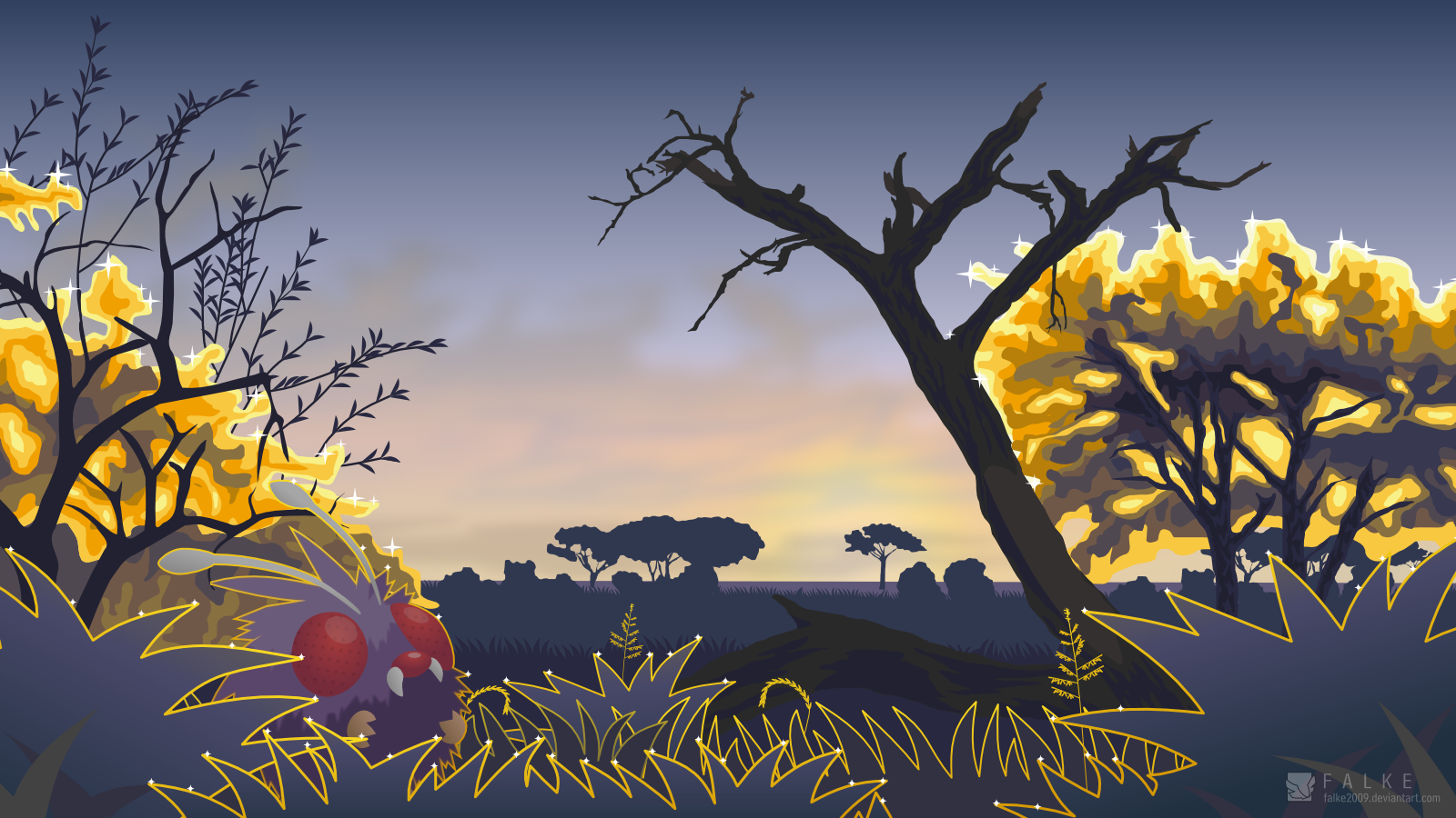 Kanto Safari Zone - Dusk by falke2009 on DeviantArt