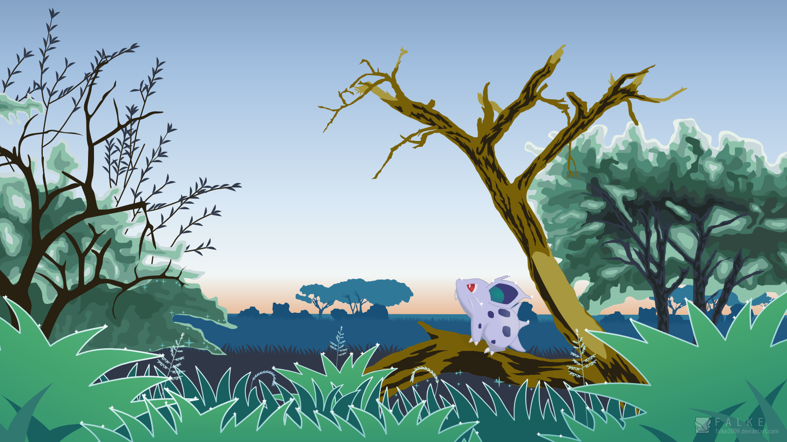 Kanto Safari Zone - Morning by Falke2009 on DeviantArt