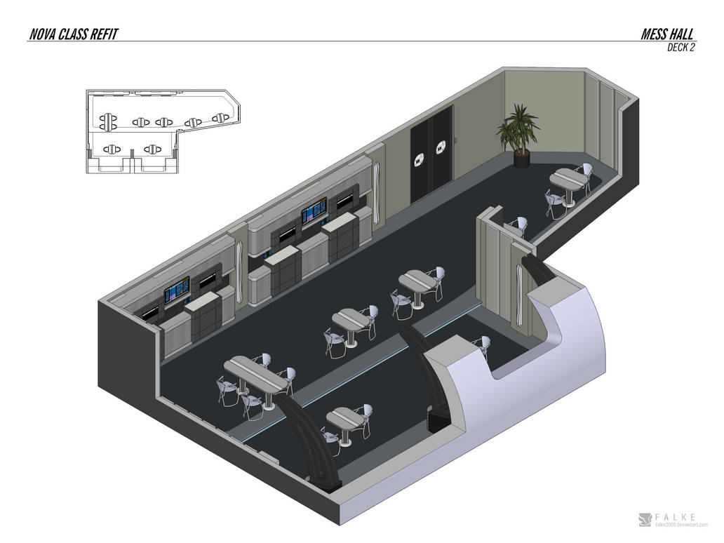 Mess Building Layout Nova Class Refit - Mess Hall by Falke2009 on DeviantArt