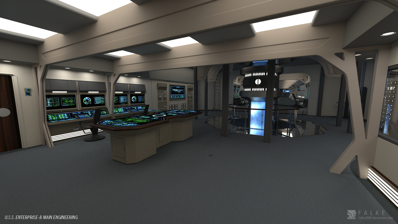 USS Enterprise-B - Engineering (refit) 1 by Falke2009 on DeviantArt