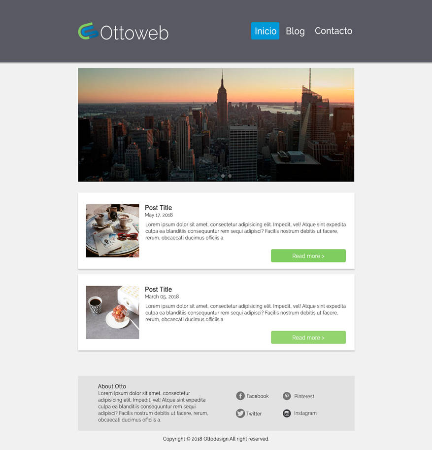 Simple Topic For Website Simple website Template #1 by VisuSenpai on DeviantArt