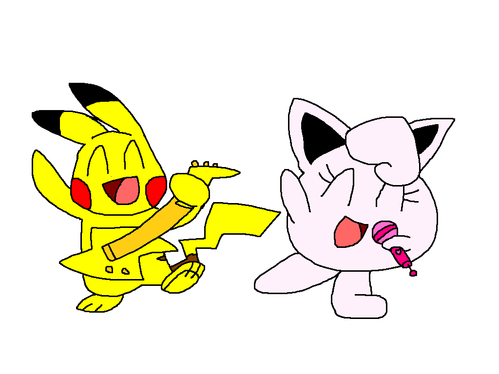 Rockstar Pikachu and Jigglypuff