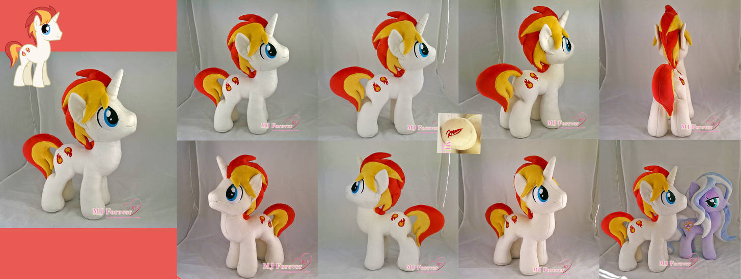 Eclipse Flare Plushie (OC stallion) by moggymawee