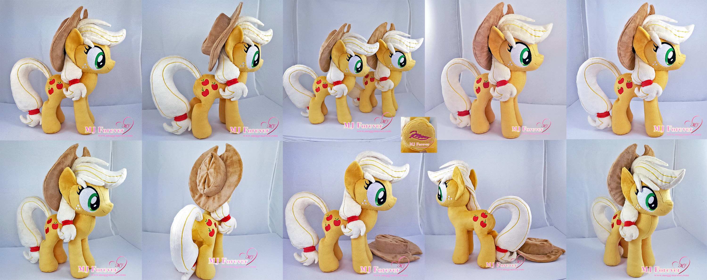 Applejack Plushie x2 (one is for sale!) by moggymawee