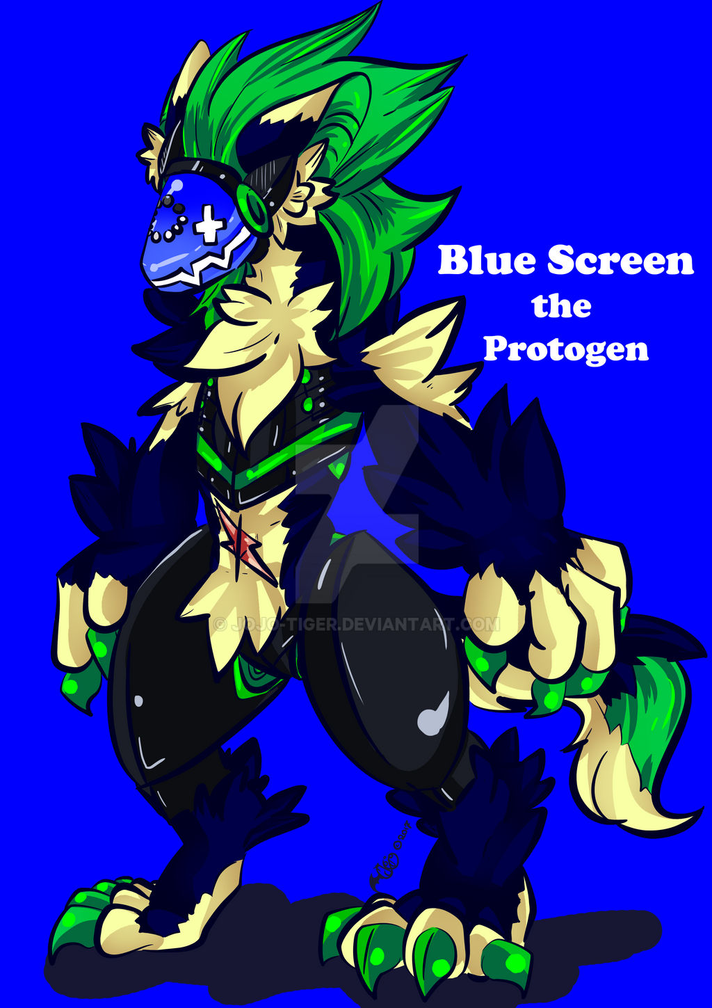 Protgen Screen Protogen Blue Screen by Jojo-Tiger on DeviantArt