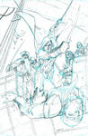 Drizzt vs. Pirates by ColtNoble