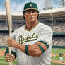 Baseball game featuring Jose canseco  