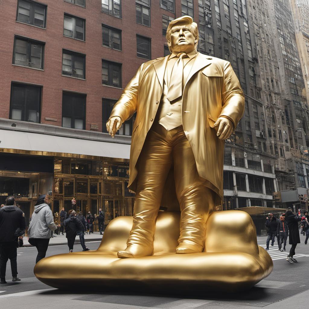 Giant Golden Donald Trump statue in New York 04 by mccloud316 on DeviantArt