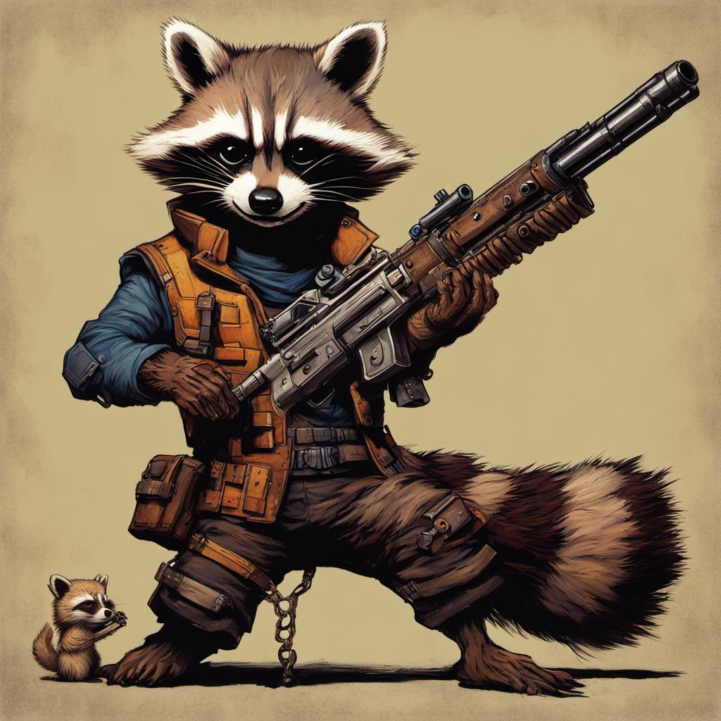 A Rembrandt painting of Rocket raccoon 03 by mccloud316 on DeviantArt