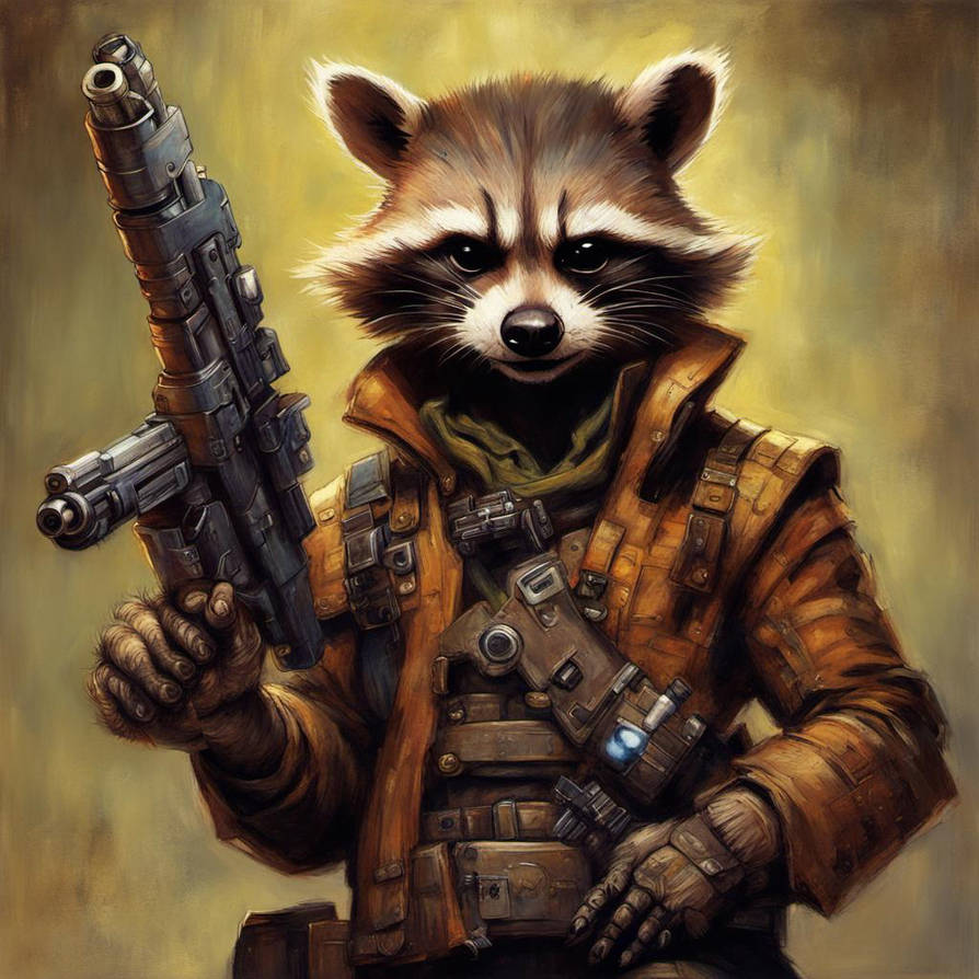 A Rembrandt painting of Rocket raccoon 02 by mccloud316 on DeviantArt